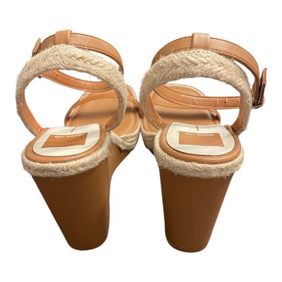 Dolce Vita Aurora Ankle Strap Espadrille Wedge Sandals Cedar Embossed Stella 9.5 - Picture 12 of 12